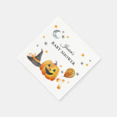 Little Boo Halloween Pumpkin Baby shower Servet (Hoek)