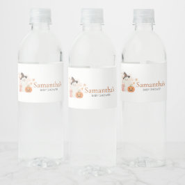 Little Boo Halloween Pumpkin Baby shower Waterfles Etiket