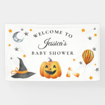 Little Boo Halloween Pumpkin Baby shower Welkom
