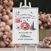 Little Boo Halloween roze Baby shower Welcome Sign Poster
