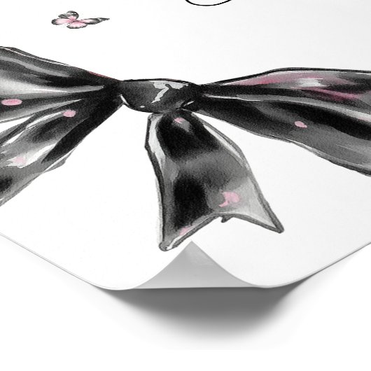 Little Boo Halloween Roze Baby shower Welkom Poster (Hoek)