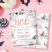 Little Boo Halloween Roze Meisje Ghost Baby shower Kaart