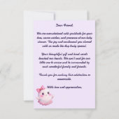 Little boo Halloween roze schattig spook baby show Bedankkaart (Achterkant)