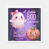 Little boo Halloween roze schattig spook baby show Servet (Voorkant)