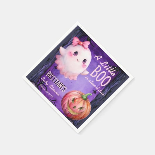 Little boo Halloween roze schattig spook baby show Servet (Hoek)