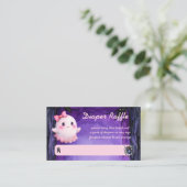 Little boo Halloween roze schattig spook luier lot Informatiekaartje (Staand voorkant)