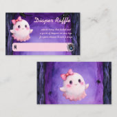 Little boo Halloween roze schattig spook luier lot Informatiekaartje (Voorkant / Achterkant)