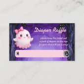 Little boo Halloween roze schattig spook luier lot Informatiekaartje (Voorkant)