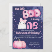 Little boo Halloween schattig meisje geest verjaar Kaart (Voorkant)