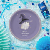 Little Boo Halloween spook paarse baby shower Papieren Bordje (Feest)