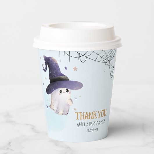 Little Boo Halloween spookjongen baby shower Papieren Bekers (Achterkant)