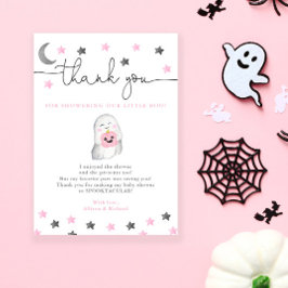 Little Boo Halloween spookmeisje baby shower Bedankkaart