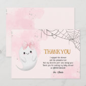 Little Boo Halloween spookmeisje baby shower Bedankkaart (Voorkant / Achterkant)