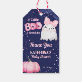 Little boo Halloween spookmeisje baby shower gunst Cadeaulabel (Voorkant)