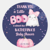 Little boo Halloween spookmeisje baby shower gunst Ronde Sticker (Voorkant)