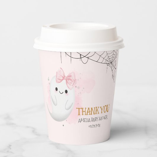 Little Boo Halloween spookmeisje baby shower Papieren Bekers (Achterkant)
