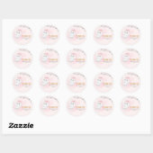 Little Boo Halloween spookmeisje baby shower Ronde Sticker (Vel)