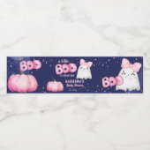 Little boo Halloween spookmeisje baby shower Waterfles Etiket (Enkel label)