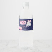 Little boo Halloween spookmeisje baby shower Waterfles Etiket (Voorkant)
