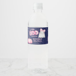 Little boo Halloween spookmeisje baby shower Waterfles Etiket