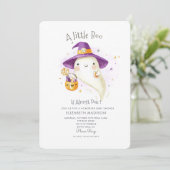 Little Boo Halloween Thema Herfst Baby shower Kaart (Staand voorkant)