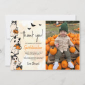 Little Boo Halloween verjaardag Bedankkaart (Voorkant)