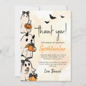 Little Boo Halloween verjaardag Bedankkaart (Voorkant)