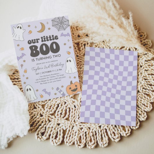 Little Boo Halloween verjaardag Kaart