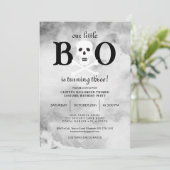 Little Boo Halloween Verjaardagsuitnodiging Kaart (Staand voorkant)