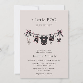 Little Boo Halloween Waslijn Baby Shower Kaart