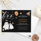 Little Boo Halloween Waterverf Baby shower zwart Briefkaart