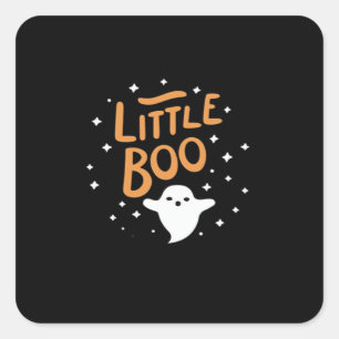 Little Boo, Happy Halloween Classic Vierkante Sticker