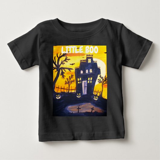 Little Boo Haunted House Halloween Waterverf (Voorkant)