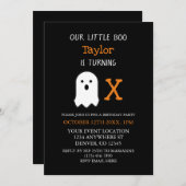 Little Boo Herfst Halloween Birthday Kaart (Voorkant / Achterkant)