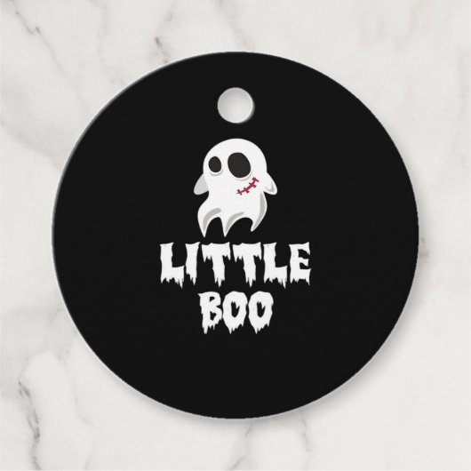 Little Boo In Halloween Cool Graphic Bedankjes Labels (Voorkant)