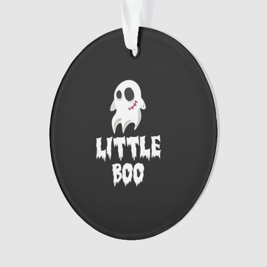 Little Boo In Halloween Cool Graphic Ornament (voorkant)