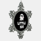 Little Boo In Halloween Cool Graphic Tin Sneeuwvlok Ornament (Links)