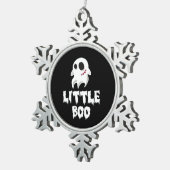 Little Boo In Halloween Cool Graphic Tin Sneeuwvlok Ornament (Rechts)
