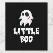 Little Boo In Halloween Cool Graphic Wijn Etiket (Enkel label)