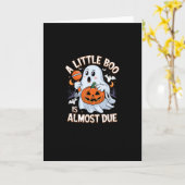 Little Boo Is Almost Due Cute Halloween Pregnancy  Kaart (Gele Bloem)