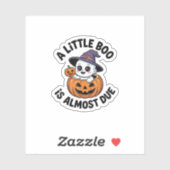 Little Boo Is Almost Due Cute Halloween Pregnancy  Sticker (Vel)