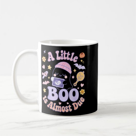 Little Boo Is Almost Due Fun Halloween Cute Pregna Koffiemok (Links)