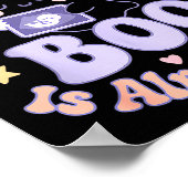 Little Boo Is Almost Due Fun Halloween Cute Pregna Poster (Hoek)