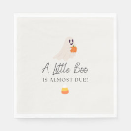 Little Boo Is Almost Due Halloween Baby Shower Servet