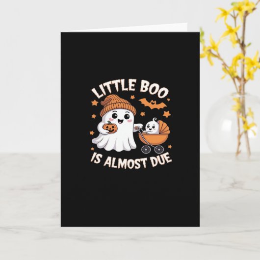 Little Boo Is Almost Due - Halloween Pregnancy Rev Kaart (Gele Bloem)