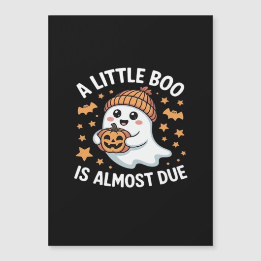 Little Boo Is Almost Due Halloween Zwangerschapsaa (Voorkant)