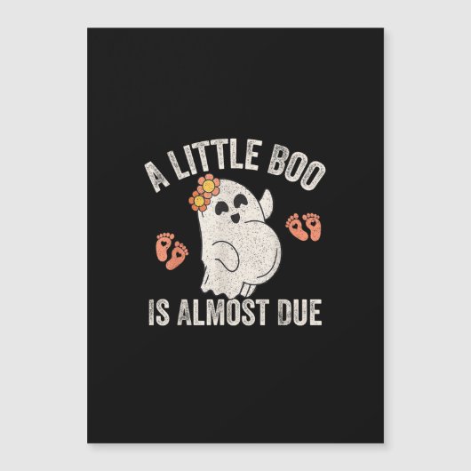 Little Boo Is Almost Due Halloween Zwangerschapsaa (Voorkant)