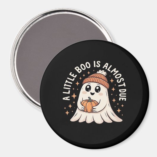 Little Boo Is Almost Due Halloween Zwangerschapsaa Magneet (Voorkant / Achterkant)