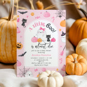 Little Boo is bijna Due roze meisje baby shower Kaart