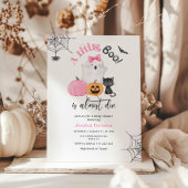 Little Boo is bijna Due roze meisje baby shower Kaart